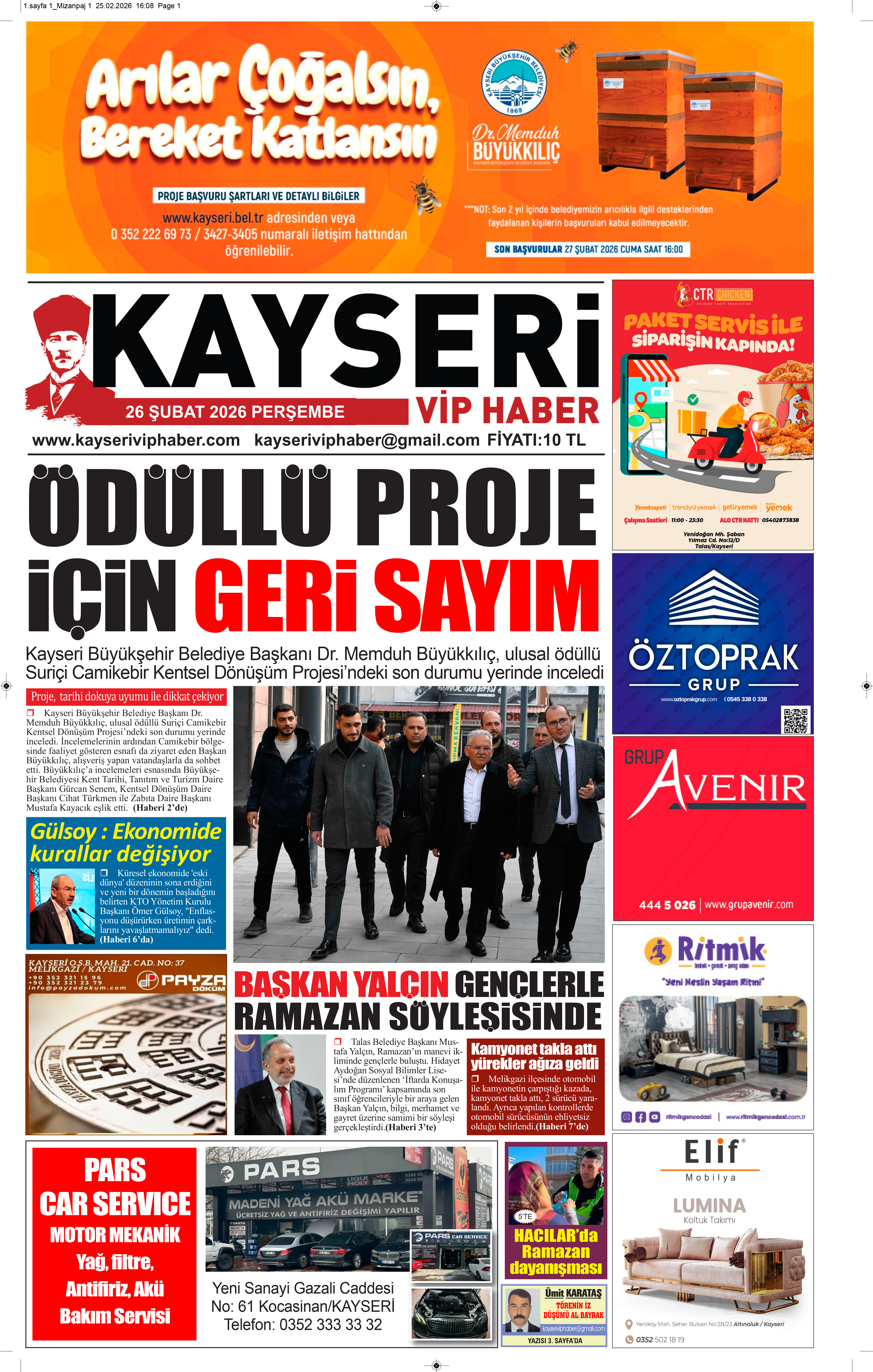 26 Şubat 2026 Perşembe