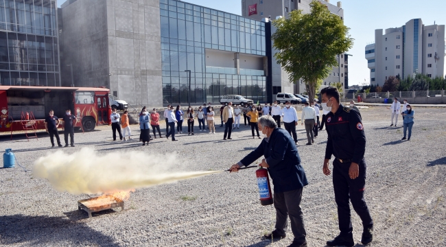 KTO personeli uygulamalı yangın tatbikatı yaptı