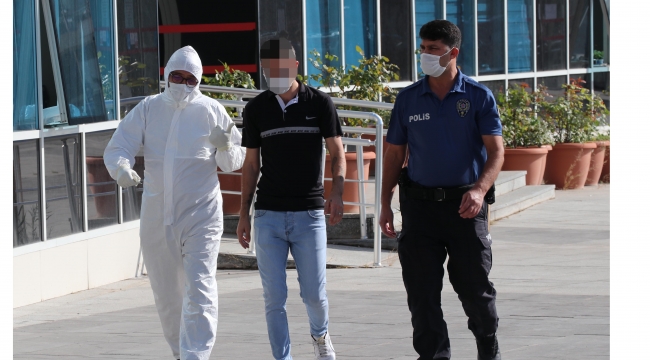 ADLİYE'YE GELEN COVİD-19 HASTASI YURDA YERLEŞTİRİLDİ