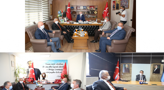 BELEDİYE BAŞKANLARI'NDAN MHP-CHP VE İYİ PARTİ'YE ZİYARET