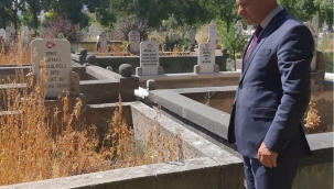 KAYSERİ ÜLKÜ OCAKLARI BAŞKANI ALİ ÇELİK, İLK ZİYARETİNİ KAYSERİ'NİN İLK ÜLKÜCÜ ŞEHİDİ MUSTAFA MARAŞLIOĞLU'NUN KABRİNE GERÇEKLEŞTİRDİ