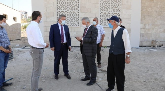 MUSTAFA PALANCIOĞLU, HAMDİ ŞANLIÜNAL CAMİSİ İNŞAAT ALANINI İNCELEDİ