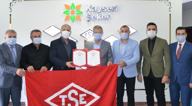 TSE COVİD-19 EN GÜVENLİ ÜRETİM BELGESİ KAYSERİ ŞEKER'İN OLDU