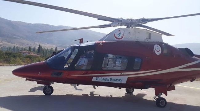 HAVA AMBULANSI İLE YETİŞTİRİLDİ