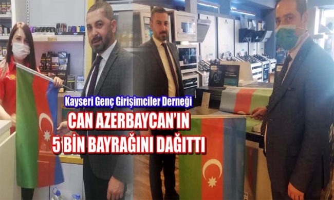 KGGD'DEN 5 BİN AZERBAYCAN BAYRAĞI