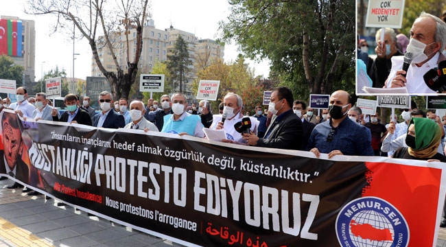 MACRON PROTESTO EDİLDİ