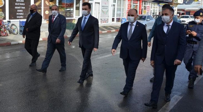 VALİ GÜNAYDIN SARIZ VE PINARBAŞI MUHTARLARIYLA BİR ARADA