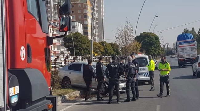 YAN YATAN OTOMOBİLDE 1 YARALI