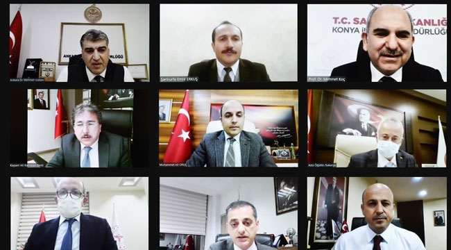 BAKAN KOCA VİDEO KONFERANS İLE GÖRÜŞTÜ