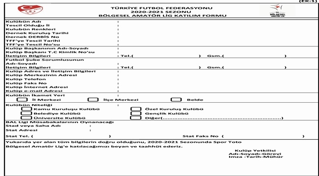 BAL KATILIM FORMLARI YAYINLANDI