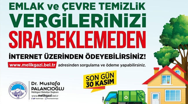 EMLAK VERGİSİNİN 2. TAKSİDİNİ UNUTMAYIN