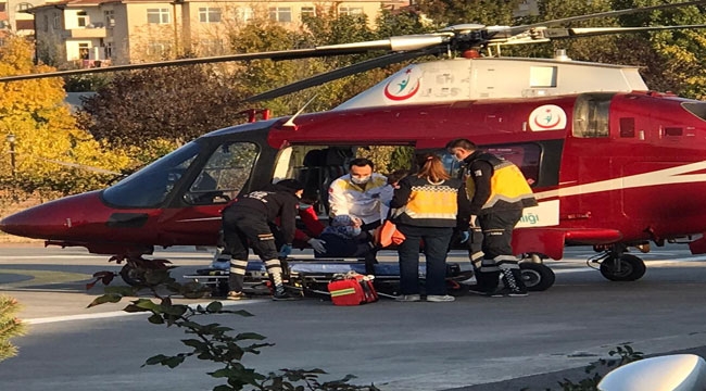 İMDADA AMBULANS HELİKOPTER YETİŞTİ