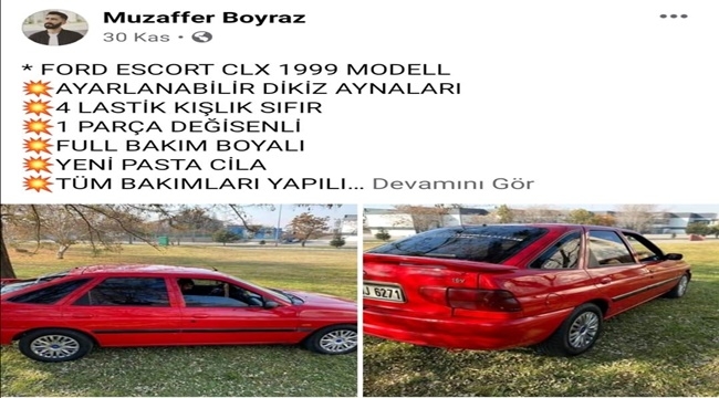 ARACINI 18 GÜN ÖNCE SATILIĞA ÇIKARMIŞ