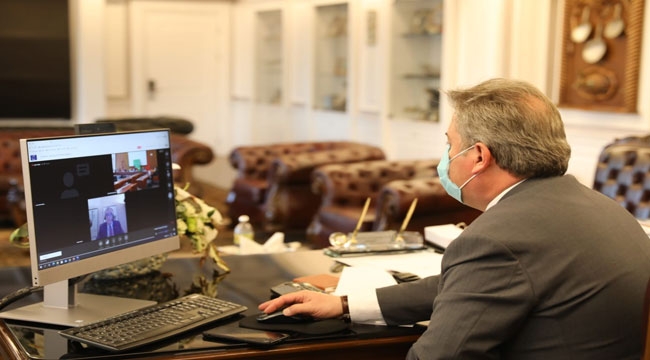 AVRUPA KONSEYİ TOPLANTISINA BAŞKAN PALANCIOĞLU VİDEO KONFERANSLA KATILDI