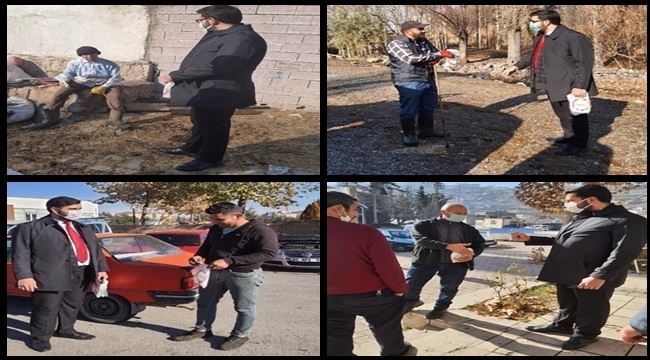 ÇEVRİM MASKE VE DEZENFEKTAN DAĞITTI