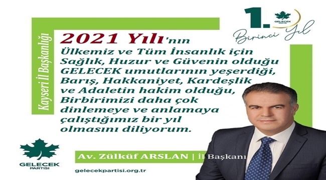 ZÜLKÜF ARSLAN YENİ YIL MESAJI YAYIMLADI
