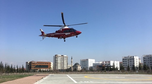 HAVA AMBULANSI İLE ERÜ'YE GETİRİLDİ