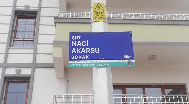 ŞEHİDİN ADI TOMARZA'DA YAŞIYOR