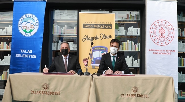 TALAS'TA GEZİCİ KÜTÜPHANE HİZMETTE