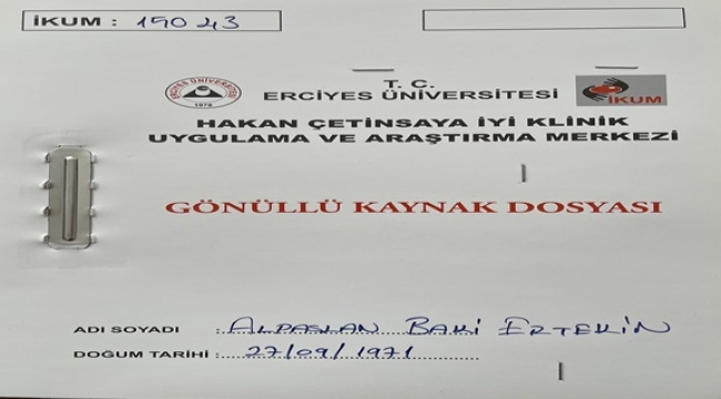 ALPASLAN BAKİ ERTEKİN YERLİ AŞI İÇİN GÖNÜLLÜ OLDU