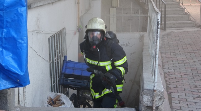 BODRUM KATINDA YANGIN ÇIKTI