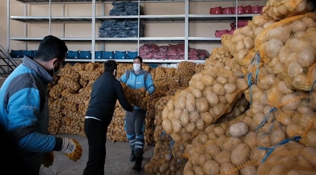 KOCASİNAN BELEDİYESİ'NDEN 80 TON PATATES