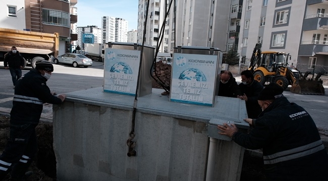 KOCASİNAN BELEDİYESİ YERALTI KONTEYNERLARIN SAYISINI ARTIRIYOR