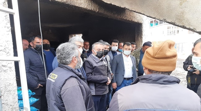 MUSTAFA ŞAHİN HAYVANLARI TELEF OLAN BESİCİYİ ZİYARET ETTİ