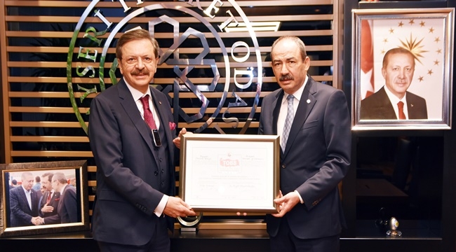 TOBB'DAN KTO'YA 5 YILDIZLI SERTİFİKA