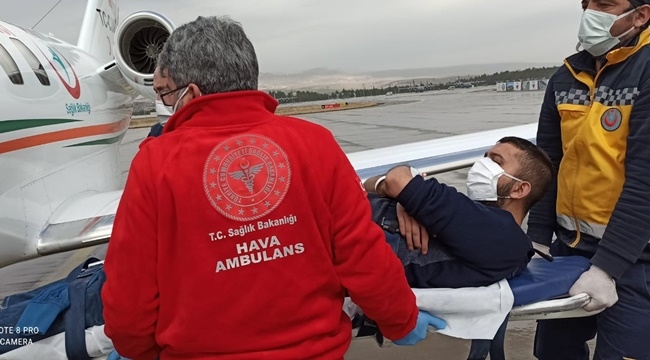 KARACİĞER NAKLİ BEKLEYEN HASTAYA UÇAK AMBULANS YETİŞTİ