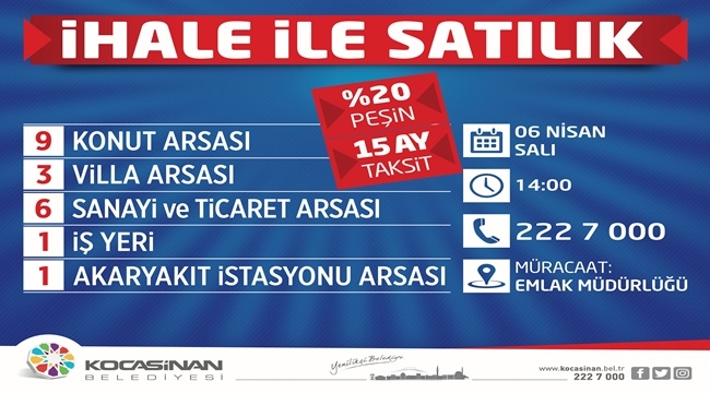 KOCASİNAN'DAN YATIRIM FIRSATI