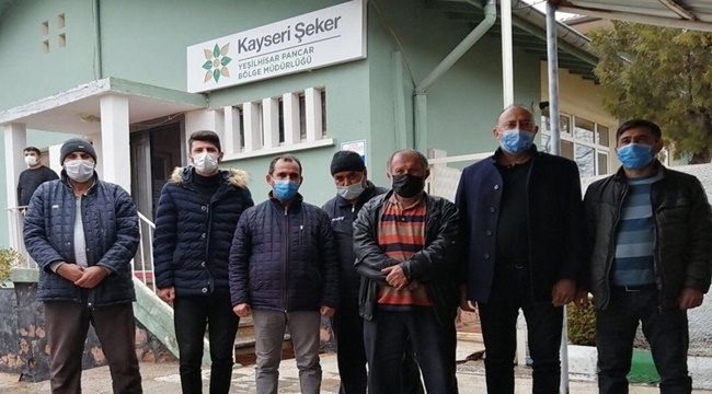 YEŞİLHİSAR'DAN AKAY'A VE KAYSERİ ŞEKER'E TEŞEKKÜR