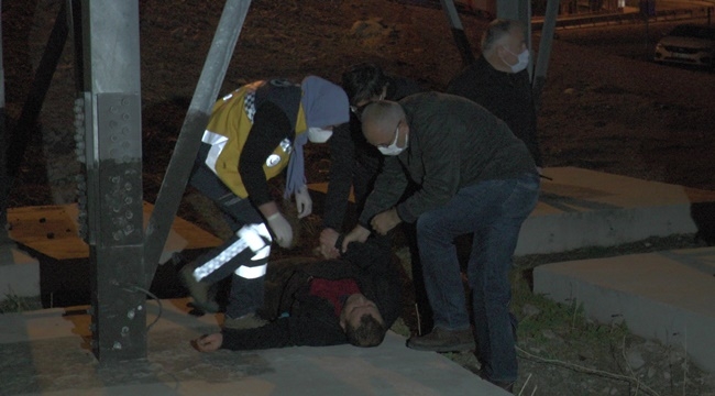 YÜKSEK GERİLİM DİREĞİNDE İNTİHAR GİRİŞİMİ