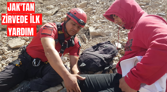 ERCİYES DAĞI'NDA YARALANDI