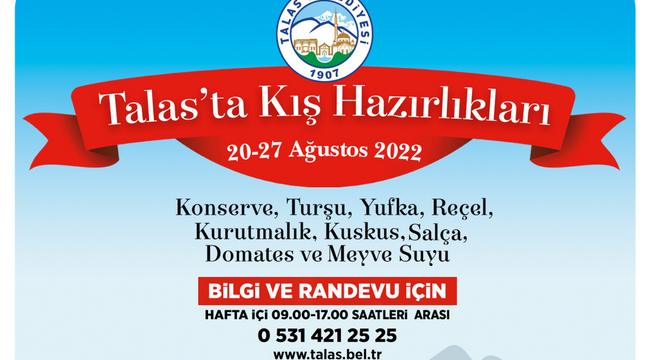 'TALAS'TA KIŞ HAZIRLIKLARI' BAŞLIYOR