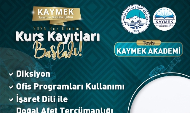 KAYMEK'İN YENİ KURSLARINA KAYITLAR BAŞLADI