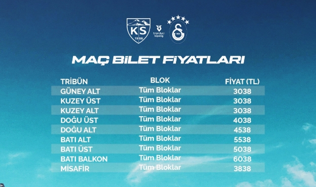 BİLETLER SATIŞA ÇIKTI