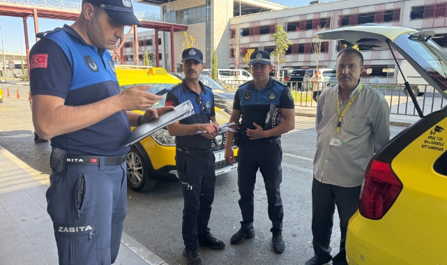 BÜYÜKŞEHİR ZABITASI'NDAN TAKSİ DURAKLARINA DENETİM