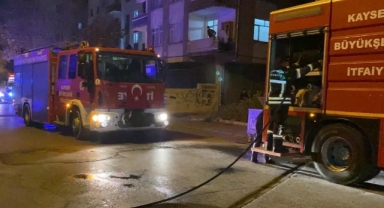 KAYSERİ'DE BODRUM KATINDA YANGIN