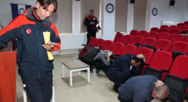 NNYÜ'DE DEPREM VE YANGIN TAHLİYE TATBİKATI
