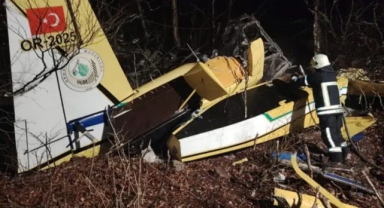 YANGIN SÖNDÜRME UÇAĞI DÜŞTÜ