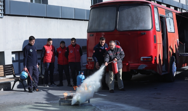BÜYÜKŞEHİR'DEN AFET FARKINDALIK VE YANGIN EĞİTİMİ