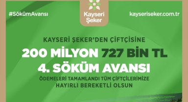 EKER’DEN ÇİFTÇİYE 4. SÖKÜM AVANSI