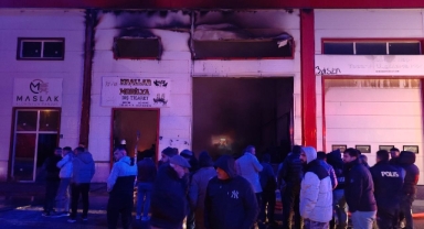 MASA SANDALYE ATÖLYESİNDE YANGIN