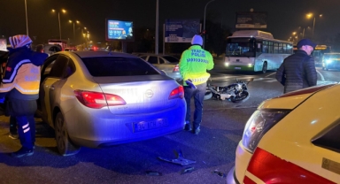 OTOMOBİLLE MOTOSİKLETE ÇARPIŞTI: 1 AĞIR YARALI