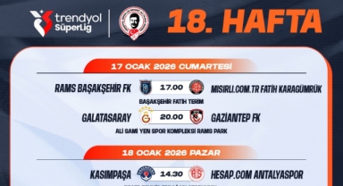 SÜPER LİG'DE 18-19. HAFTA PROGRAMI AÇIKLANDI