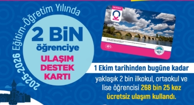 ULAŞIM DESTEĞİNDEN 2 BİN ÖĞRENCİ FAYDALANIYOR