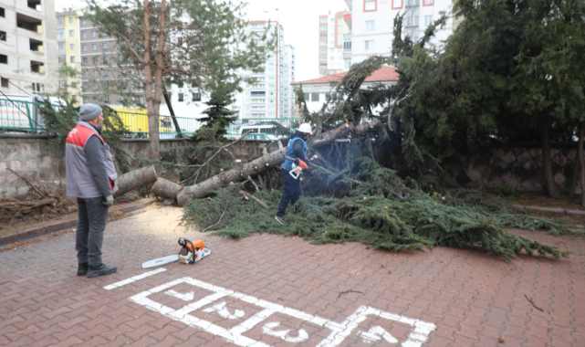 MELİKGAZİ BELEDİYESİ EKİPLERİ SAHADA