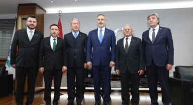 DIŞİŞLERİ BAKANI FİDAN'DAN BAŞKAN BÜYÜKKILIÇ'A ZİYARET