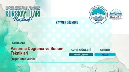 KAYSERİ PASTIRMASI İÇİN ÖZEL KURS